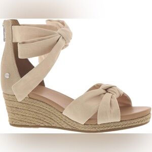 UGG Beige Wedge Sandals